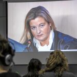 La abogada Virginia López Negrete, ayer, en los juzgados de Palma