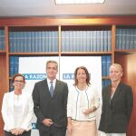 De izquierda a derecha: Carla Bergareche, directora general España y Portugal de Schroders; Sebastián Velasco, director general España y Portugal de Fidelity; Beatriz Barros de Lis, directora general de AXA IM en España y Sophie del Campo, directora general de Natixis Global AM para Iberia, Latinoamérica y US Off shore