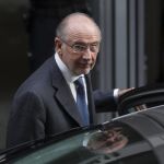El exvicepresidente del Gobierno Rodrigo Rato a su salida de la Audiencia Nacional