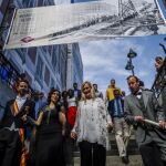 Cristina Cifuentes durante el acto de conmemoración del centenario del comienzo de las obras de Metro de Madrid,