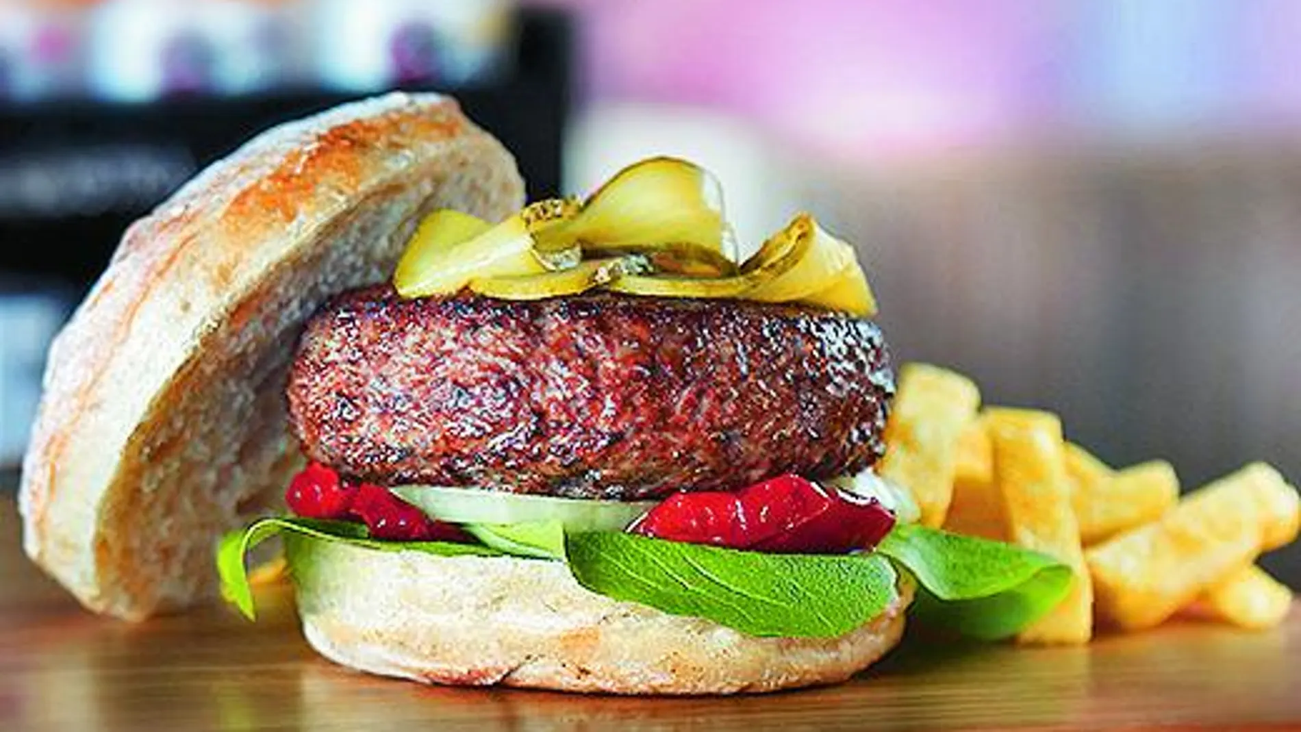 Hamburguesa con patatas
