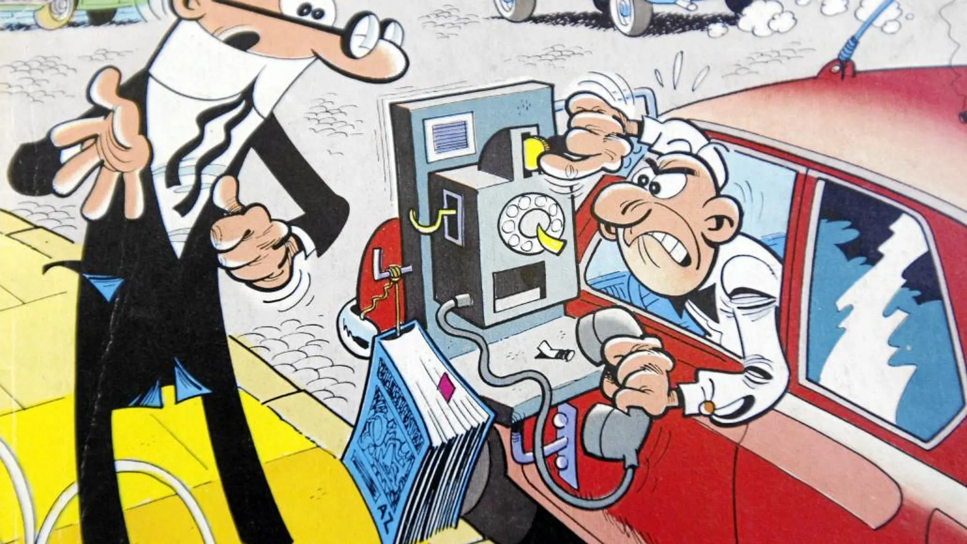 Una viñeta de Mortadelo y Filemón, los personajes de Ibáñez