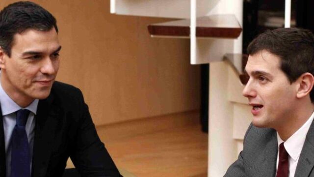 Reunion de Pedro Sanchez y Albert Rivera en el Congreso el pasado 4 de febrero.