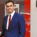 Un día en La Moncloa. Pedro Sánchez durante una de sus visitas a Rajoy en La Moncloa