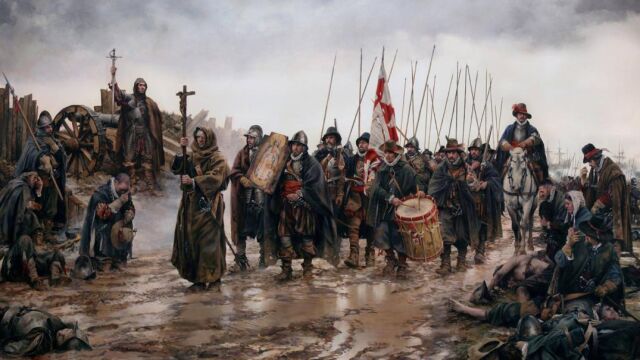 Imagen del cuadro “El milagro de Empel”, del pintor español Augusto Ferrer Dalmau