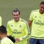 En el entrenamiento de ayer