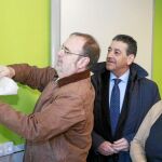 Fernando Rey en su reciente visita a las obras del Colegio de Educación Infantil y Primaria San Bernardino de Sahagún