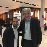 Pablo Yáñez junto a Luis Garicano, en Amsterdam