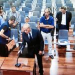 José María Del Nido, ayer, en la Audiencia de Málaga