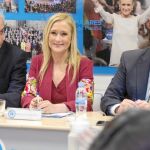 Cristina Cifuentes presidió ayer la reunión de la Comisión Gestora del PP de Madrid en la que se aprobó la enmienda sobre las primarias