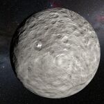 Ilustración de los puntos brillantes de Ceres captados por la nave espacial Dawn