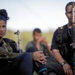 Miembros de las FARC, durante las negociaciones de paz con el Gobierno