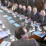 Puig y Soler presidieron esta reunión que contó con dos ex presidente del Consell, Alberto Fabra y Joan Lerma
