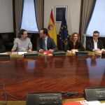 Los equipos negociadores de Podemos, PSOE y Ciudadanos