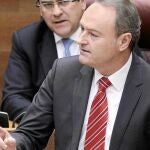 El presidente de la Generalitat, Alberto Fabra, se negó a contestar al grupo Compromís, porque no condenaron las amenazas al PP