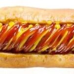 El calorímetro: Frankfurt con pan blanco, mostaza y ketchup
