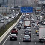 La M-40, en sentido salida de Madrid