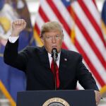 Donald Trump durante un discurso en Salt Lake City