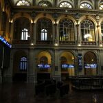 Paneles de la Bolsa de Madrid