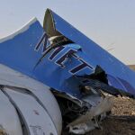 Restos del avión Airbus A321 siniestrado