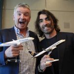 El consejero delegado de Ryanair, Michael O'Leary, y el consejero ejecutivo de Globalia, Javier Hidalgo