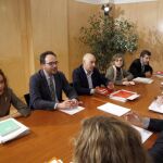 Los equipos negociadores del PSOE y Ciudadanos
