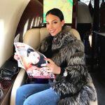 Georgina Rodríguez a bordo de un avión