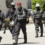 Trabajadores de la mina de Pozo Emilio (León)