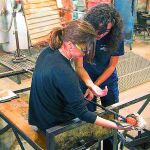 Talleres de clases formativas que se desarrollan en la Real Fábrica de Cristales de La Granja