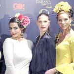 Las modelos María José Suárez, Marisa Jara, Laura Sánchez, Estefanía Luyk y Elisabeth Reyes, durante el desfile en Gabana