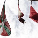 La ikurriña en las pasadas fiestas de San Fermín