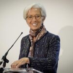 La directora gerente del FMI durante una conferencia en Londres el pasado día 11