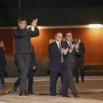 Romeva, Mundó , Rull y Turrull a su salida de la cárcel de Estremera