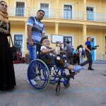 Una de las familias sirias que han sido trasladas a Roma