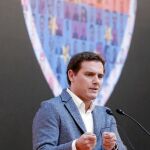 Albert Rivera, hoy, en un acto en Hospitalet