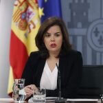 La vicepresidenta del Gobierno, Soraya Sáenz de Santamaría.