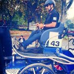 Colman, en una competición de enganche de caballos, a los que era un gran aficionado