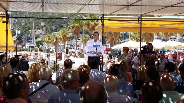 Mariano Rajoy en el acto hoy en Port de Soller