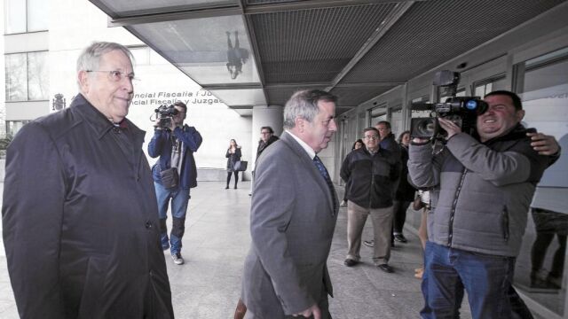 El ex edil Juan Vicente Jurado, a su entrada a la Ciudad de la Justicia