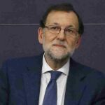 Mariano Rajoy durante la reunión de la Junta Directiva Nacional del PP celebrada esta tarde en la sede del partido en Madrid.