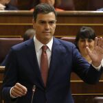 El secretario general del PSOE y líder de la oposición, Pedro Sánchez