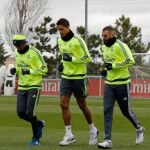 El Real Madrid, durante el primer entrenamiento de la semana