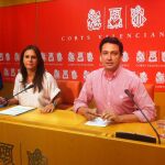 La diputada Beatriz Gascó estuvo acompañada por el portavoz adjunto, Vicente Betoret
