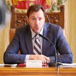 El alcalde de Valladolid, Óscar Puente, en la presentación del Plan de Empleo