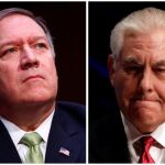 Mike Pompeo (L) y Rex Tillerson (R)