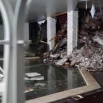 Interior del hotel Rigopiano alcanzado por la avalancha