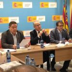 Los miembros de la CHS, ayer durante la Junta de Gobierno del organismo