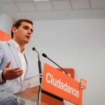 Albert Rivera ha hablado hoy con los medios tras la reunión del Comité Ejecutivo de Ciudadanos.