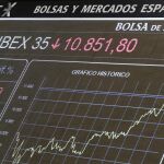 Paneles de la Bolsa de Madrid