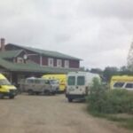 Ambulancias cerca del lago